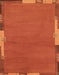 Abstract Orange Red Modern Rug, abs3137