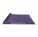 Sideview of Abstract Blue Modern Rug, abs3137blu