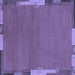 Square Abstract Blue Modern Rug, abs3137blu