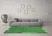 Machine Washable Abstract Emerald Green Modern Area Rugs in a Living Room,, wshabs3137emgrn