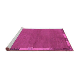 Sideview of Machine Washable Abstract Purple Modern Area Rugs, wshabs3137pur