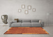 Machine Washable Abstract Brown Modern Rug in a Living Room,, wshabs3137brn