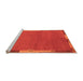 Sideview of Machine Washable Abstract Orange Modern Area Rugs, wshabs3137org