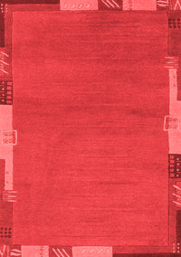 Abstract Red Modern Rug, abs3137red