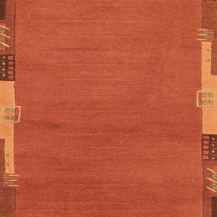 Machine Washable Abstract Orange Red Rug, wshabs3137