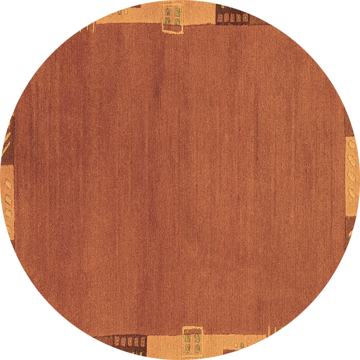 Round Machine Washable Abstract Brown Modern Rug, wshabs3137brn