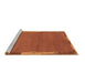 Sideview of Machine Washable Abstract Brown Modern Rug, wshabs3137brn