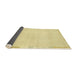 Sideview of Abstract Chrome Gold Yellow Modern Rug, abs3138