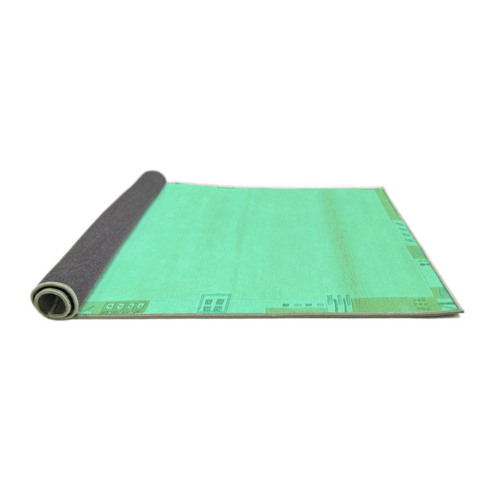 Sideview of Abstract Turquoise Modern Rug, abs3138turq