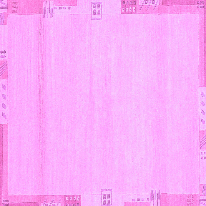 Square Machine Washable Abstract Purple Modern Area Rugs, wshabs3138pur