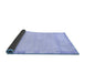 Sideview of Abstract Blue Modern Rug, abs3138blu