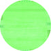 Round Machine Washable Abstract Green Modern Area Rugs, wshabs3138grn