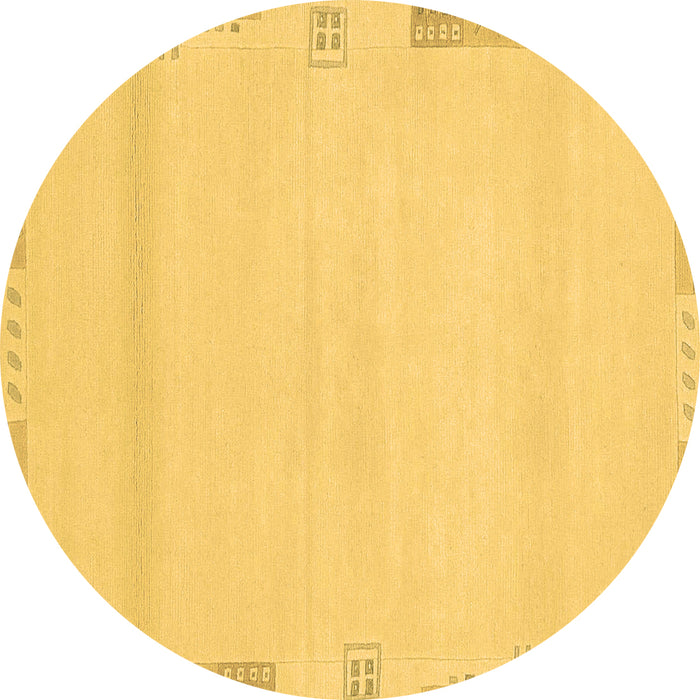 Round Abstract Brown Modern Rug, abs3138brn