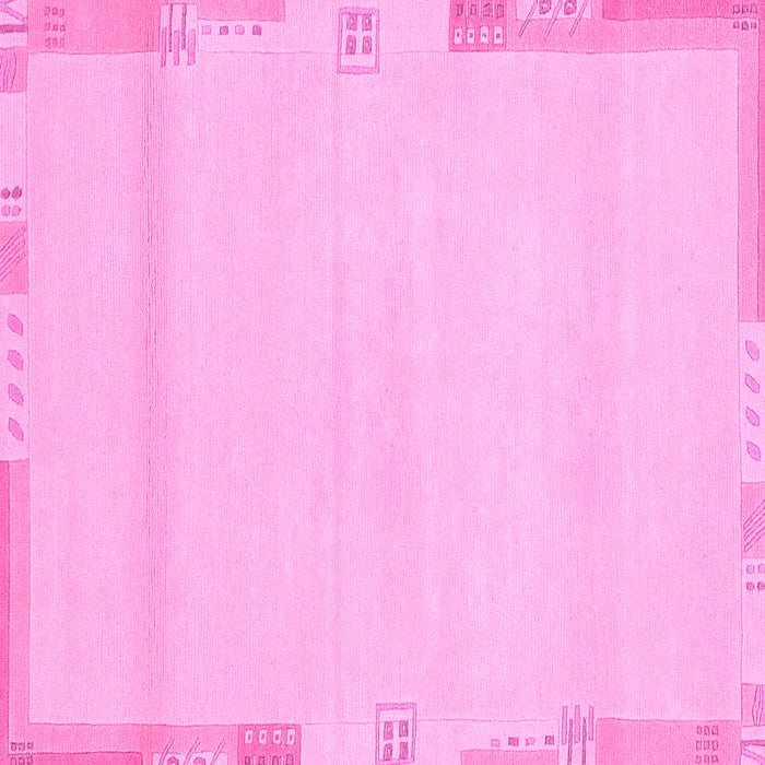 Square Abstract Pink Modern Rug, abs3138pnk