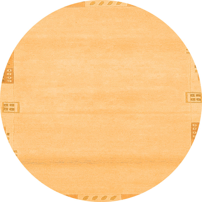 Round Abstract Orange Modern Rug, abs3138org
