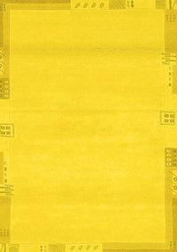 Abstract Yellow Modern Rug, abs3138yw