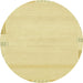 Round Abstract Chrome Gold Yellow Modern Rug, abs3138