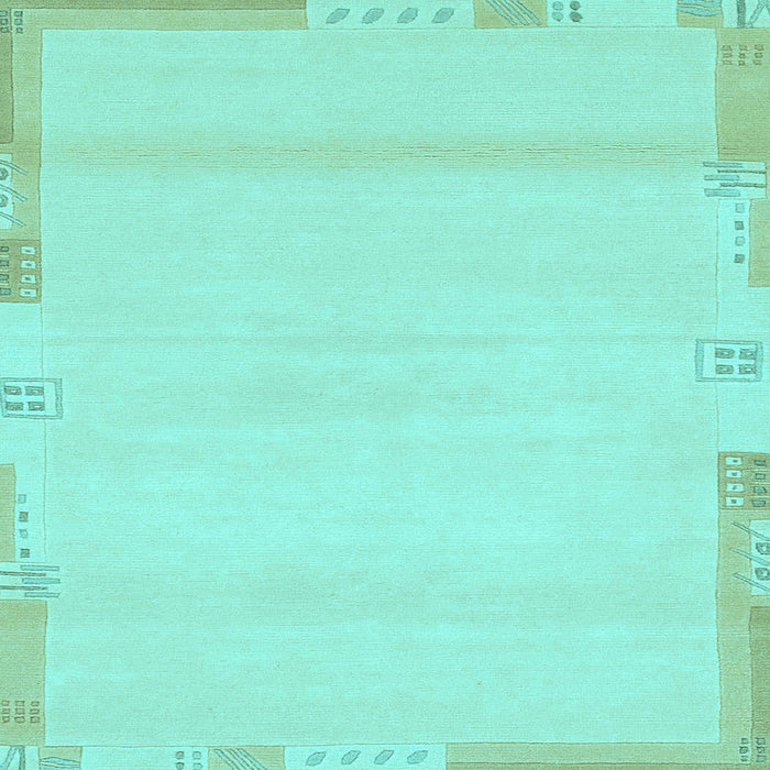 Square Abstract Light Blue Modern Rug, abs3138lblu