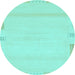 Round Abstract Light Blue Modern Rug, abs3138lblu