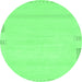 Round Abstract Emerald Green Modern Rug, abs3138emgrn