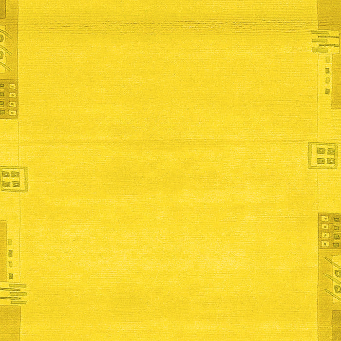 Machine Washable Abstract Yellow Modern Rug, wshabs3138yw