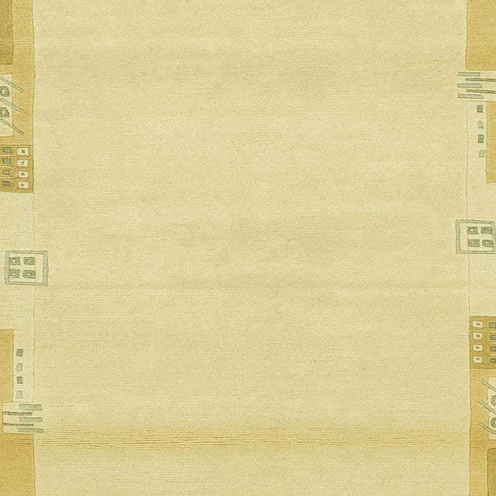 Machine Washable Abstract Chrome Gold Yellow Rug, wshabs3138