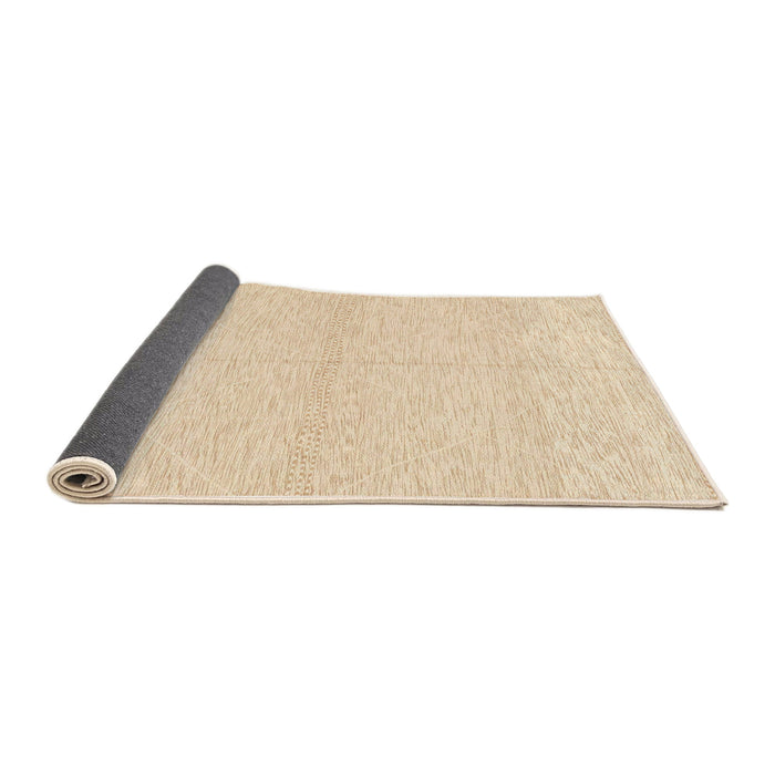 Sideview of Abstract Khaki Gold Solid Rug, abs3139