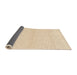 Sideview of Abstract Khaki Gold Solid Rug, abs3139