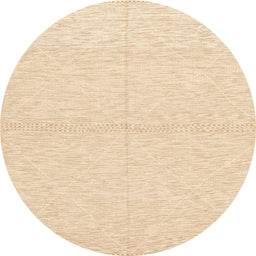 Round Machine Washable Abstract Khaki Gold Rug, wshabs3139