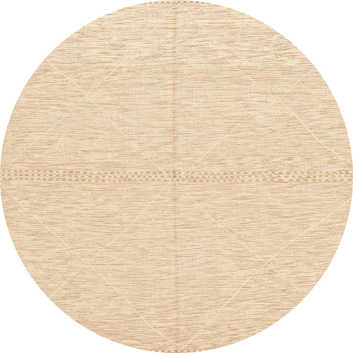 Round Machine Washable Abstract Khaki Gold Rug, wshabs3139
