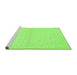 Sideview of Machine Washable Solid Green Modern Area Rugs, wshabs3139grn