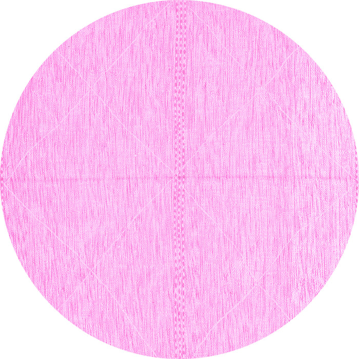 Round Solid Pink Modern Rug, abs3139pnk