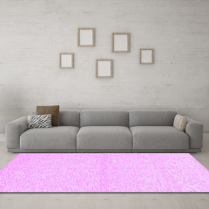 Machine Washable Solid Purple Modern Area Rugs in a Living Room, wshabs3139pur