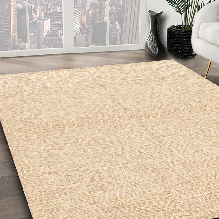 Machine Washable Abstract Khaki Gold Rug in a Family Room, wshabs3139