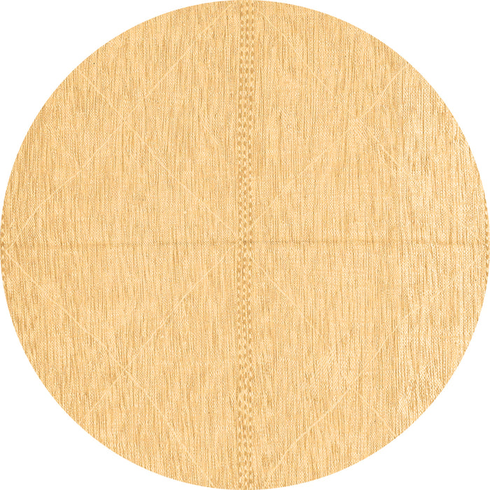 Round Machine Washable Solid Brown Modern Rug, wshabs3139brn