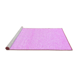 Sideview of Machine Washable Solid Purple Modern Area Rugs, wshabs3139pur