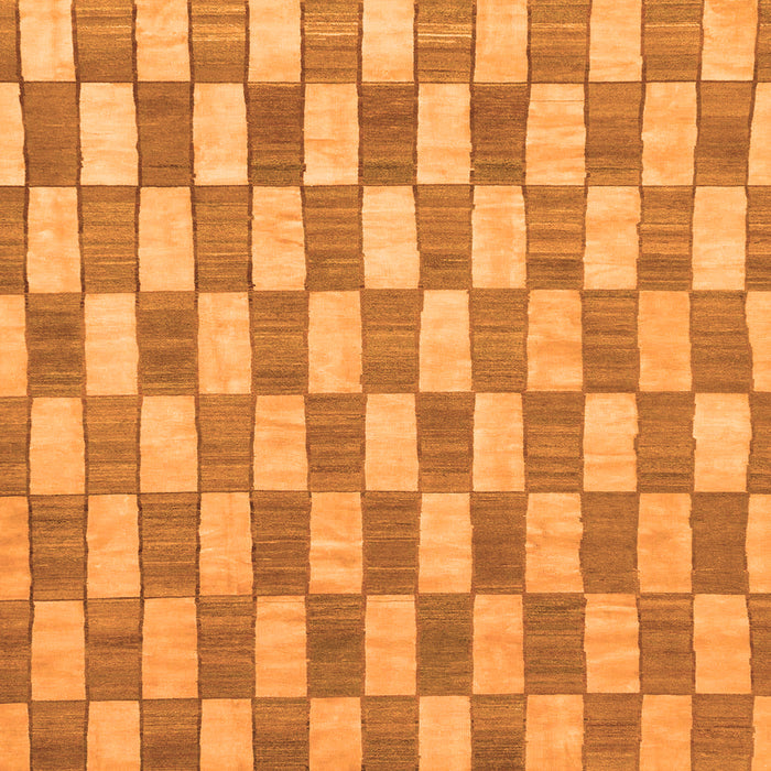 Square Machine Washable Abstract Orange Modern Area Rugs, wshabs313org