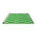 Sideview of Machine Washable Abstract Emerald Green Modern Area Rugs, wshabs313emgrn