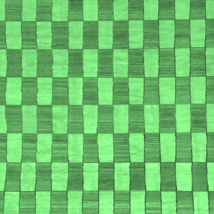 Square Machine Washable Abstract Emerald Green Modern Area Rugs, wshabs313emgrn