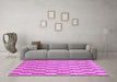 Machine Washable Abstract Purple Modern Area Rugs in a Living Room, wshabs313pur