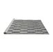 Sideview of Machine Washable Abstract Gray Modern Rug, wshabs313gry