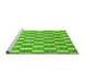 Sideview of Machine Washable Abstract Green Modern Area Rugs, wshabs313grn