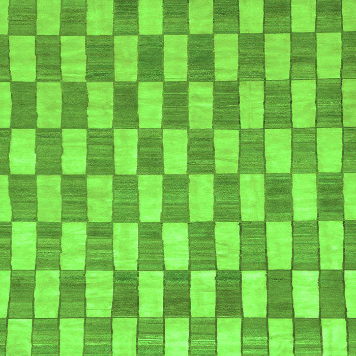 Square Machine Washable Abstract Green Modern Area Rugs, wshabs313grn