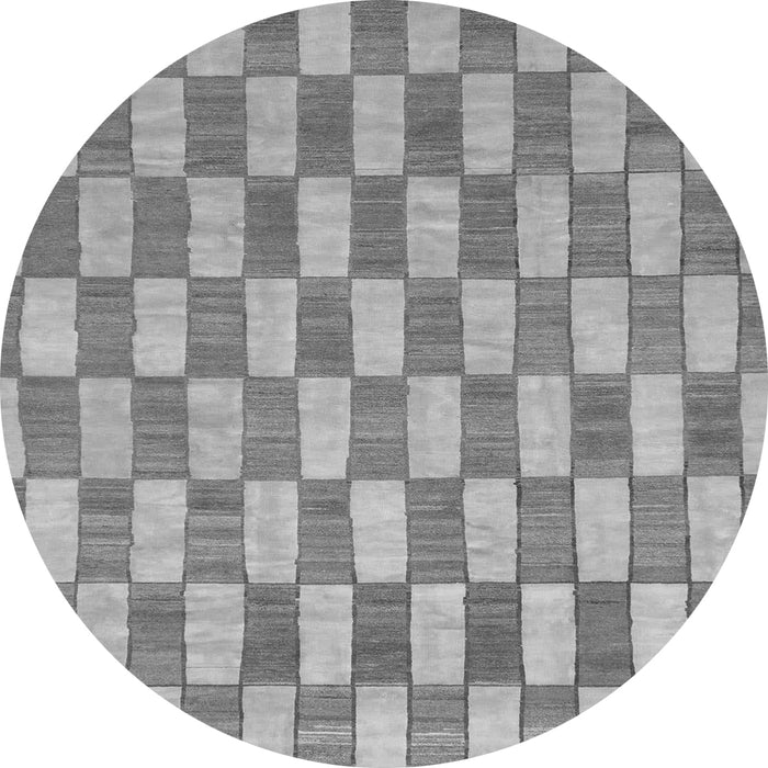 Round Abstract Gray Modern Rug, abs313gry