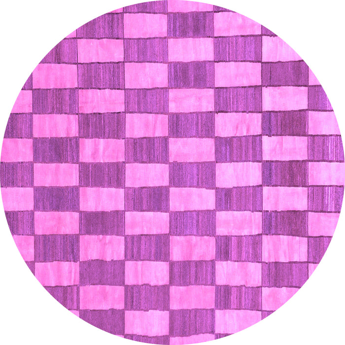 Round Machine Washable Abstract Purple Modern Area Rugs, wshabs313pur