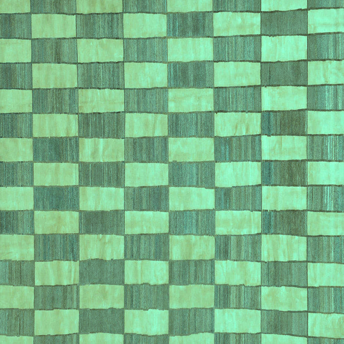 Square Machine Washable Abstract Turquoise Modern Area Rugs, wshabs313turq