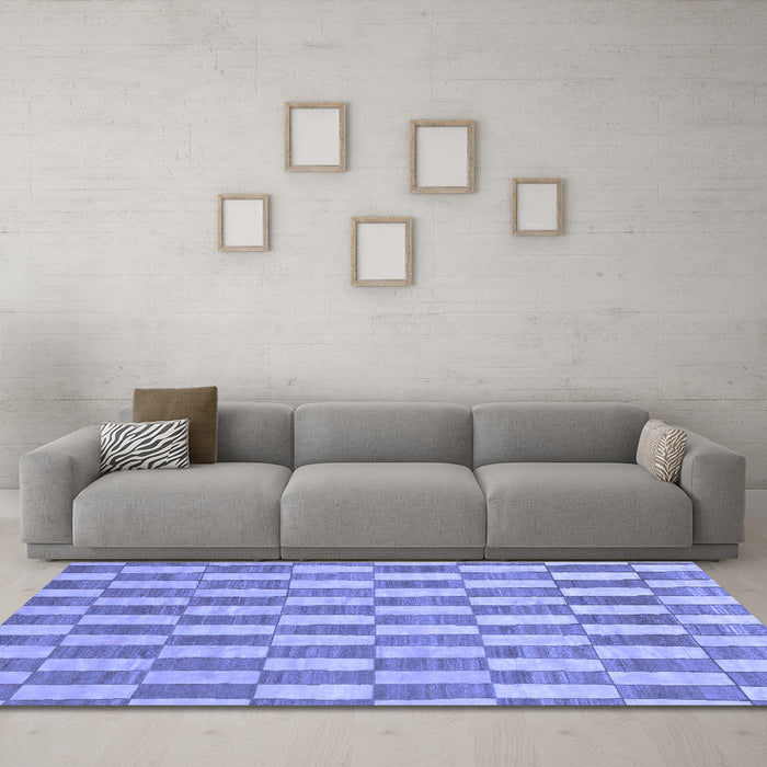 Machine Washable Abstract Blue Modern Rug in a Living Room, wshabs313blu