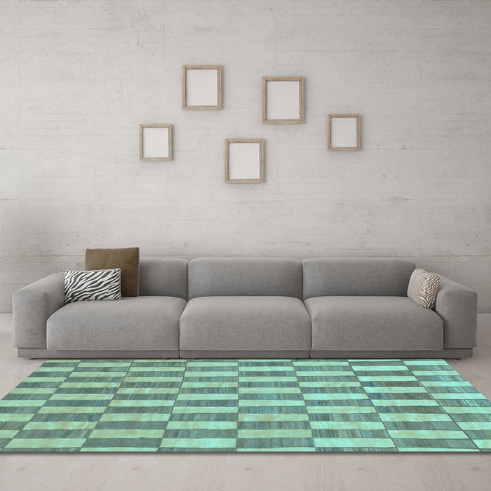 Machine Washable Abstract Light Blue Modern Rug in a Living Room, wshabs313lblu