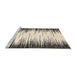 Sideview of Machine Washable Abstract Coffee Brown Rug, wshabs3140