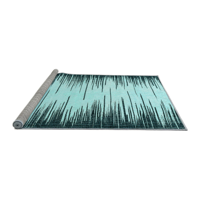 Sideview of Machine Washable Abstract Light Blue Modern Rug, wshabs3140lblu